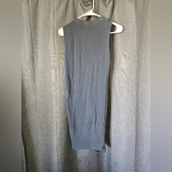 Stateside Revolve Crossover Ruched Mini Tank Dress Charcoal Grey Size XS - Picture 3 of 5